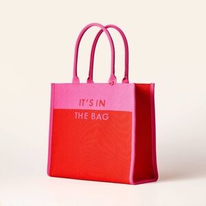 NWT ♠️ Kate Spade Target Colorblock Knit Tote Bag Pink and Red IT'S IN THE BAG